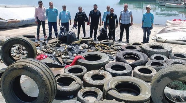 Denizden traktör tekeri de çıktı, klozet de