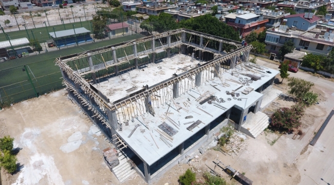 PTT Evleri Spor Salonu inşaatı yükseliyor