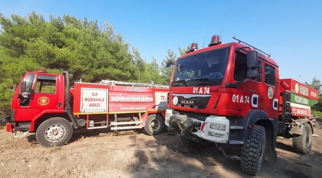 Adana ve Osmaniye'deki orman yangınlarına Gaziantep'ten destek