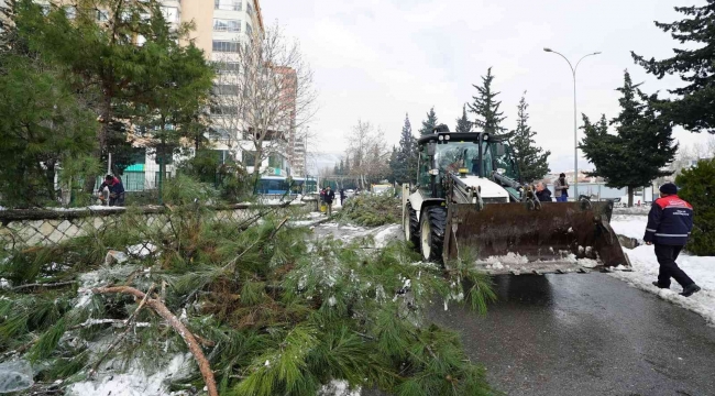 Kar savurdu, ekipler temizledi