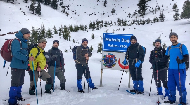 Yazıcıoğlu anısına Muhsin Dağı'na zirve tırmanışı