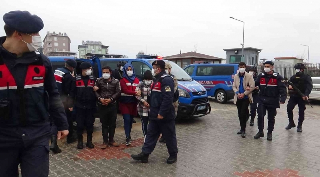 Hatay'da YPGPKK operasyonunda yakalanan 3 kişi adliyeye sevk edildi