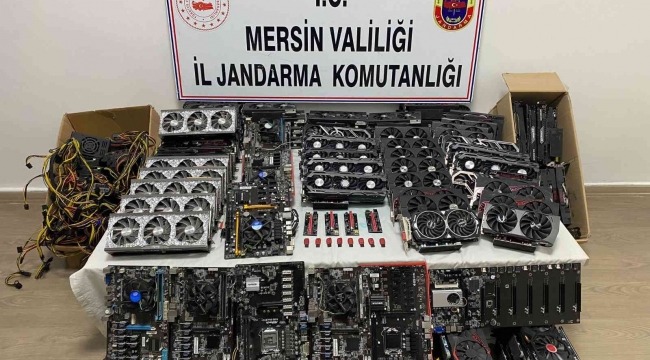 Mersin'de kaçak kripto para üretimine baskın