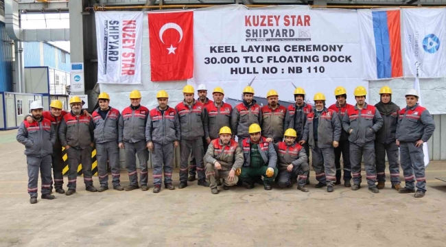 Atomflot FSUE için inşa edilen yüzer limanın 'keel laying' töreni düzenlendi