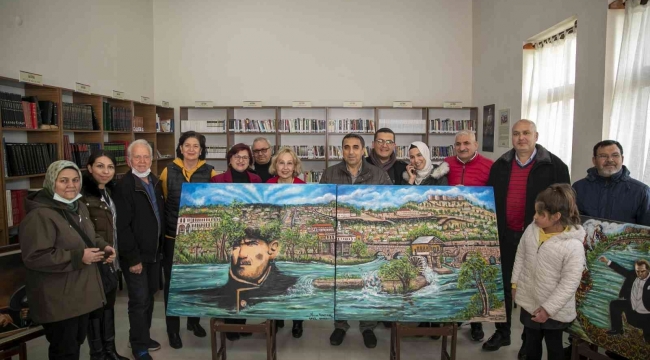 Gazi Çiftliğinde Ressam Nazan Kundak sergisi açıldı