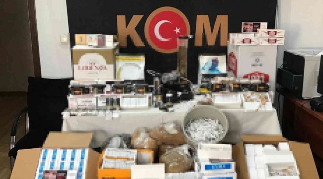 Hatay'da kaçak makaron ve tütün operasyonu