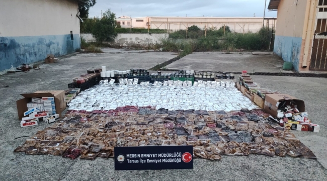 Mersin'de 435 kilogram gümrük kaçağı nargile tütünü ele geçirildi