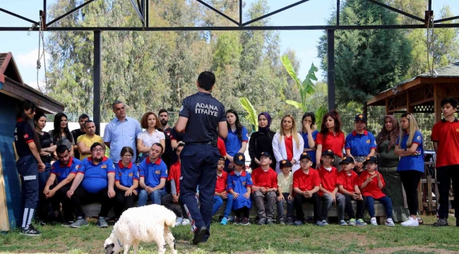 Özel gereksinimli çocuklara yangın eğitimi