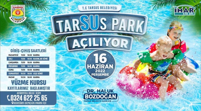 Tarsus Su Park açılıyor