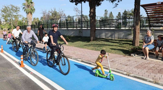 Yüreğir'in ilk bisiklet yolu açıldı