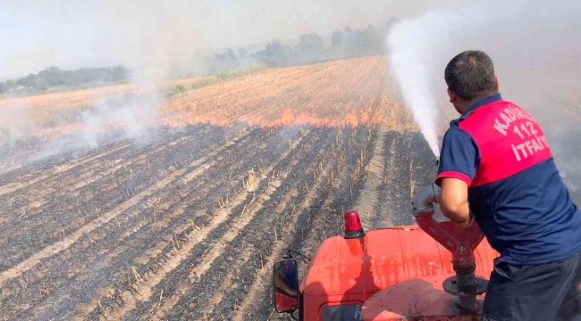 Kadirli'de çıkan anız yangını söndürüldü