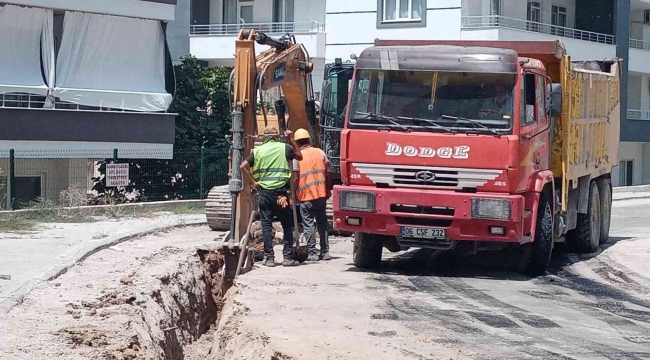 Mut'ta doğalgaz altyapı çalışması başladı