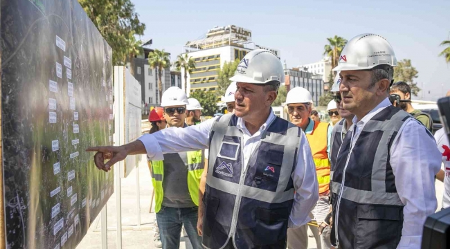 Başkan Seçer, metro inşaat alanında incelemelerde bulundu