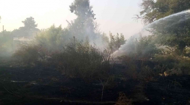 Kadirli'de çıkan yangın evlere ulaşmadan söndürüldü