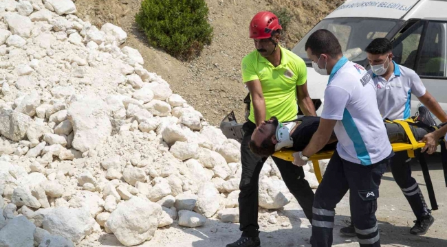 Kaza tatbikatı nefes kesti