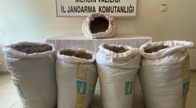 Mersin'de 350 kilogram kaçak tütün ele geçirildi