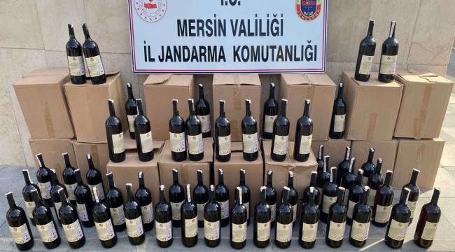 Mersin'de 540 litre kaçak içki ele geçirildi