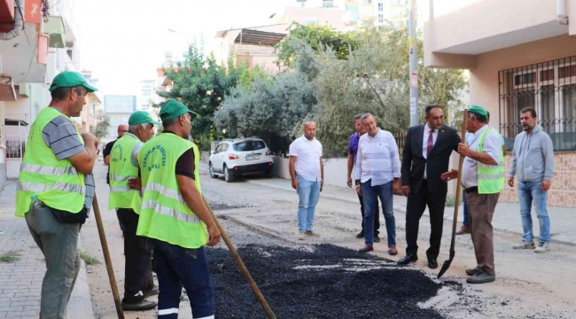 Toroslar'da hasar gören sokaklar yenileniyor