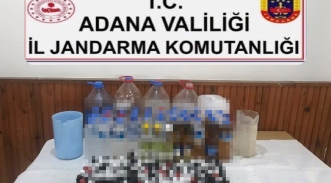 Adana'da bin 71 litre sahte ve kaçak alkol ele geçirildi