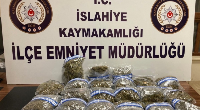 Gaziantep'te 10 kilo 630 gram esrar ele geçirildi