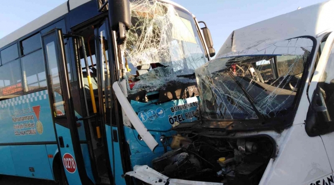 Kahramanmaraş'ta halk otobüsü ile minibüs çarpıştı: 1 ölü, 4 yaralı