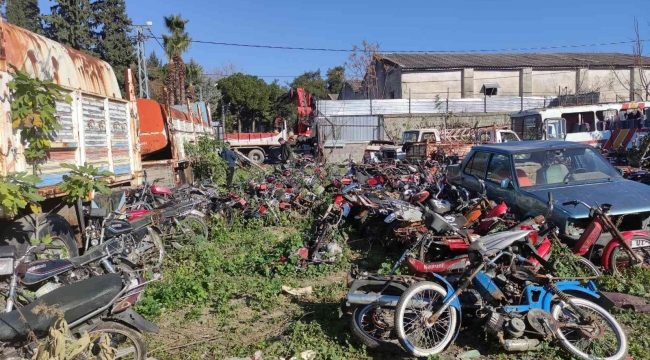 Erzin'de trafikten men edilen 250 motosiklet silah endüstrisinde kullanılacak