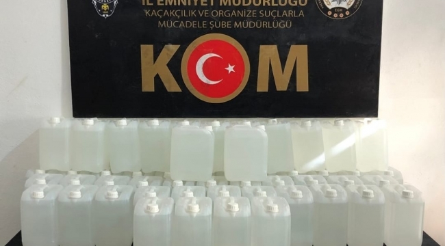 Gaziantep'te 270 litre etil alkol ele geçirildi