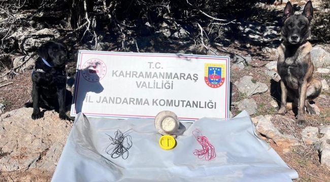 Kahramanmaraş'ta el yapımı patlayıcıyı imha edildi