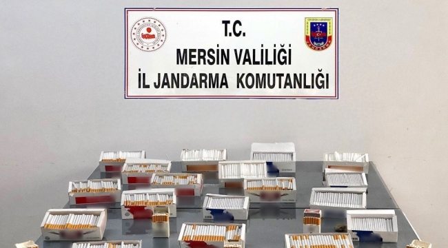 Mersin'de kaçak sigara ve makaron operasyonu