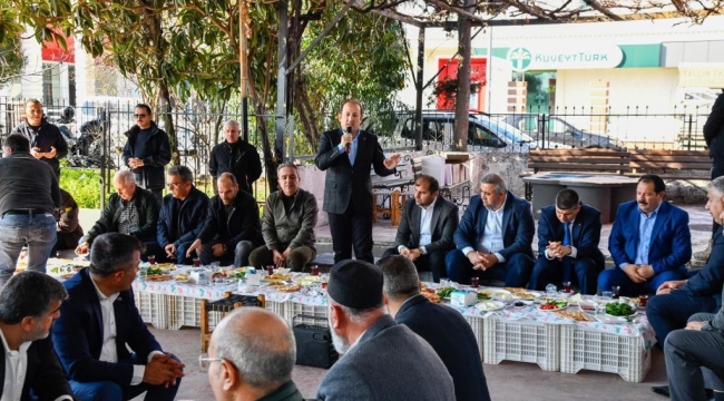 Vali Pehlivan, hal esnafıyla bir araya geldi