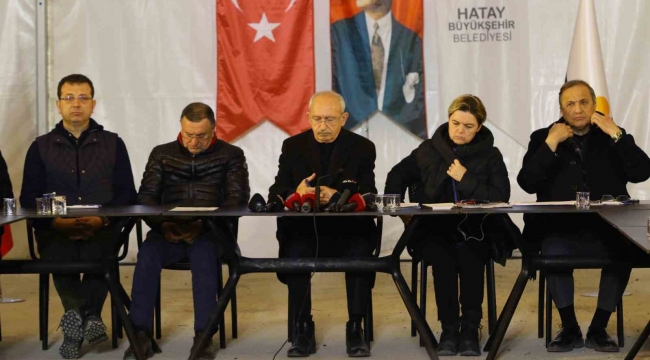 CHP lideri Kılıçdaroğlu'ndan deprem bölgesi Hatay'da açıklamalar