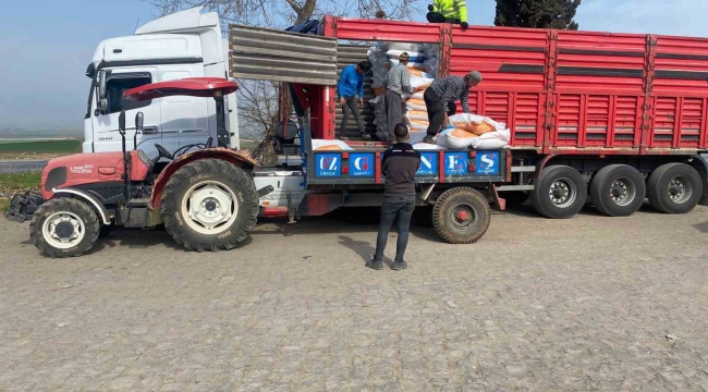 Gaziantep'te depremden etkilenen hayvan üreticilerine destek