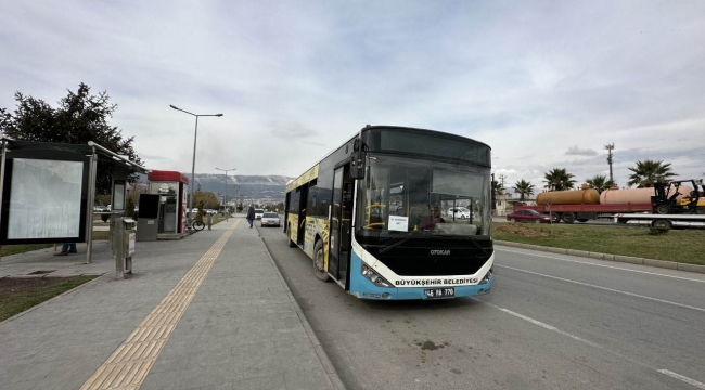 Kahramanmaraş'ta 16 hatla toplu taşıma devam ediyor