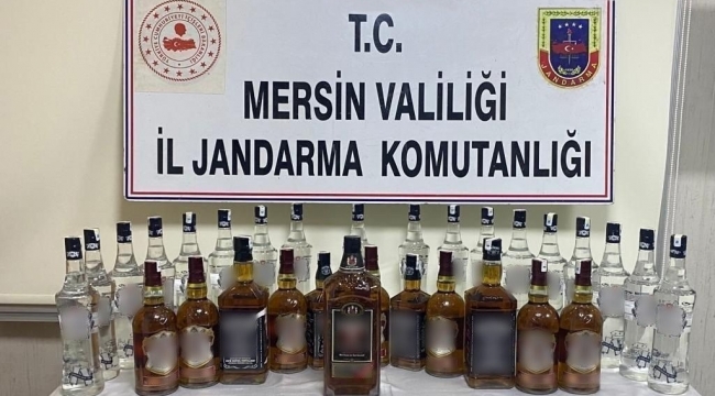 Mersin'de kaçak alkol ve sigara operasyonu