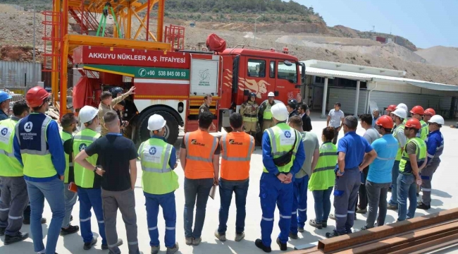 Akkuyu NGS'de bulunan gönüllü yangın ekibine eğitim verildi