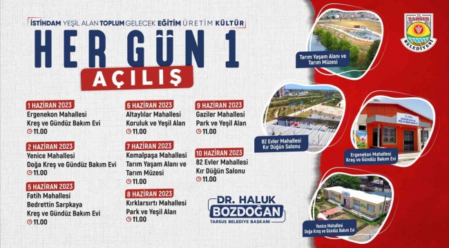 Tarsus Belediyesinden her gün bir açılış