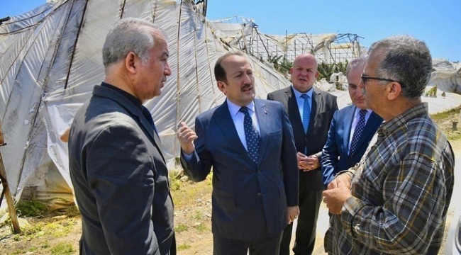 Vali Pehlivan, hortum felaketi yaşayan Anamur'da incelemelerde bulundu