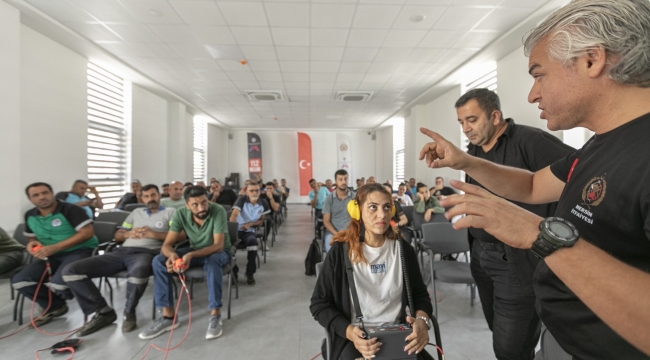 Yenişehir Belediyesi personeline kentsel arama kurtarma eğitimi