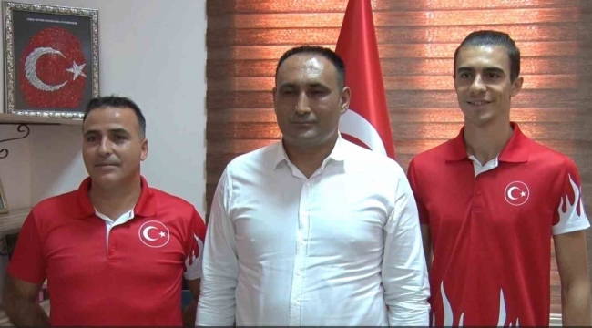 Başkan Yılmaz, dünya ikincisi olan Milli Bocce Sporcusu Mehmet Can Yakın'ı tebrik etti