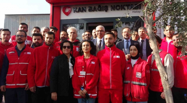 Hatay'da 'Kan Bağış Noktası' açıldı