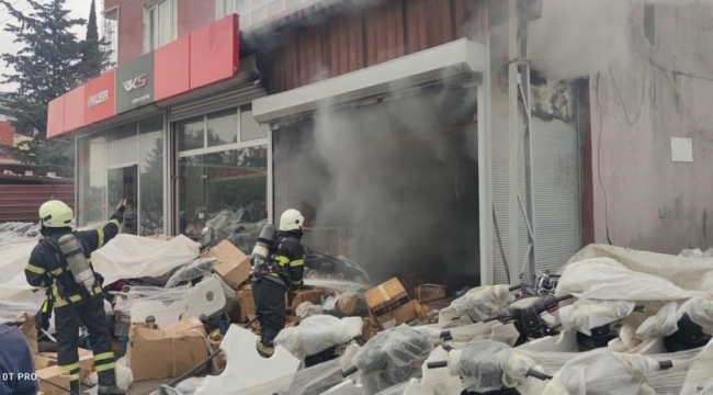 Hatay'da bir iş yerinde yangın çıktı