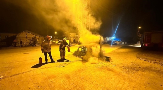 Hatay'da trafoda çıkan yangın söndürüldü