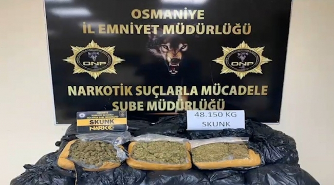 Osmaniye'de 48 kilo sentetik uyuşturucu ele geçirildi