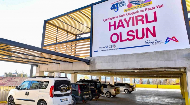 Çok amaçlı 'Çamlıyayla Katlı Otopark' kullanıma açıldı