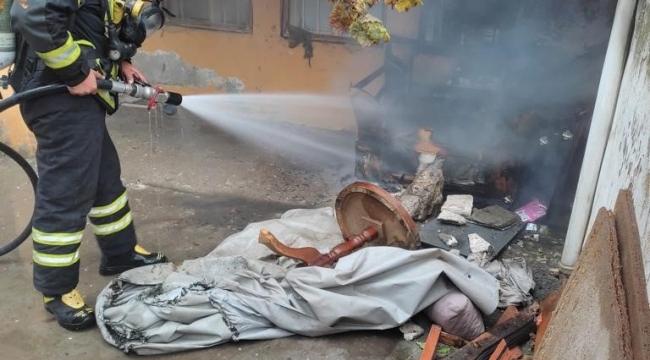 Hatay'da bir evde yangını çıktı