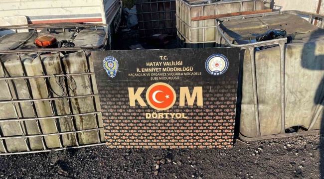 Payas'ta 3 bin 250 litre kaçak akaryakıt ele geçirildi