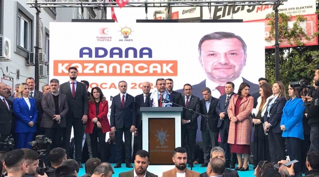 Adana Büyükşehir Belediye Başkan adayı Fatih Mehmet Kocaispir'e görkemli karşılama