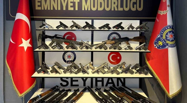 Adana'da 50 ruhsatsız silah ele geçirildi, 9 kişi tutuklandı