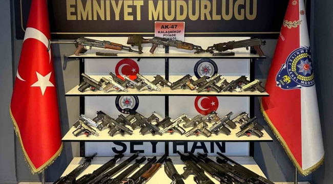 Adana'da 65 ruhsatsız silah ele geçirildi, 21 kişi tutuklandı