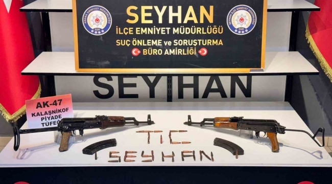 Adana'da bir eve yapılan baskında iki uzun namlulu silah ele geçirildi